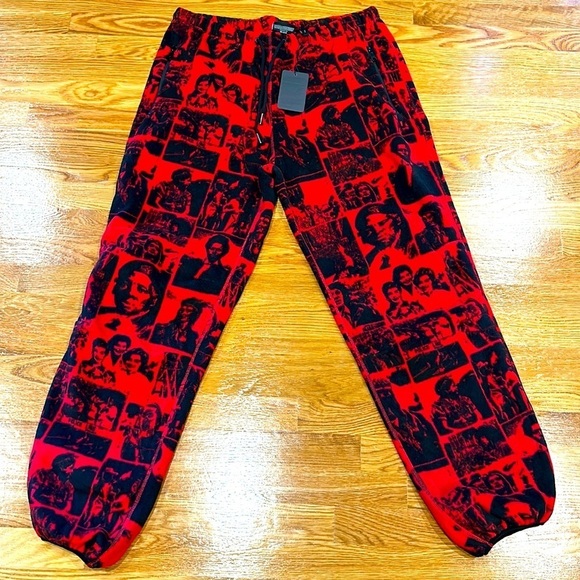 Rare The Hundreds freedom fighters Resist Sweatpants Red/black men’s size xl new - Picture 2 of 10